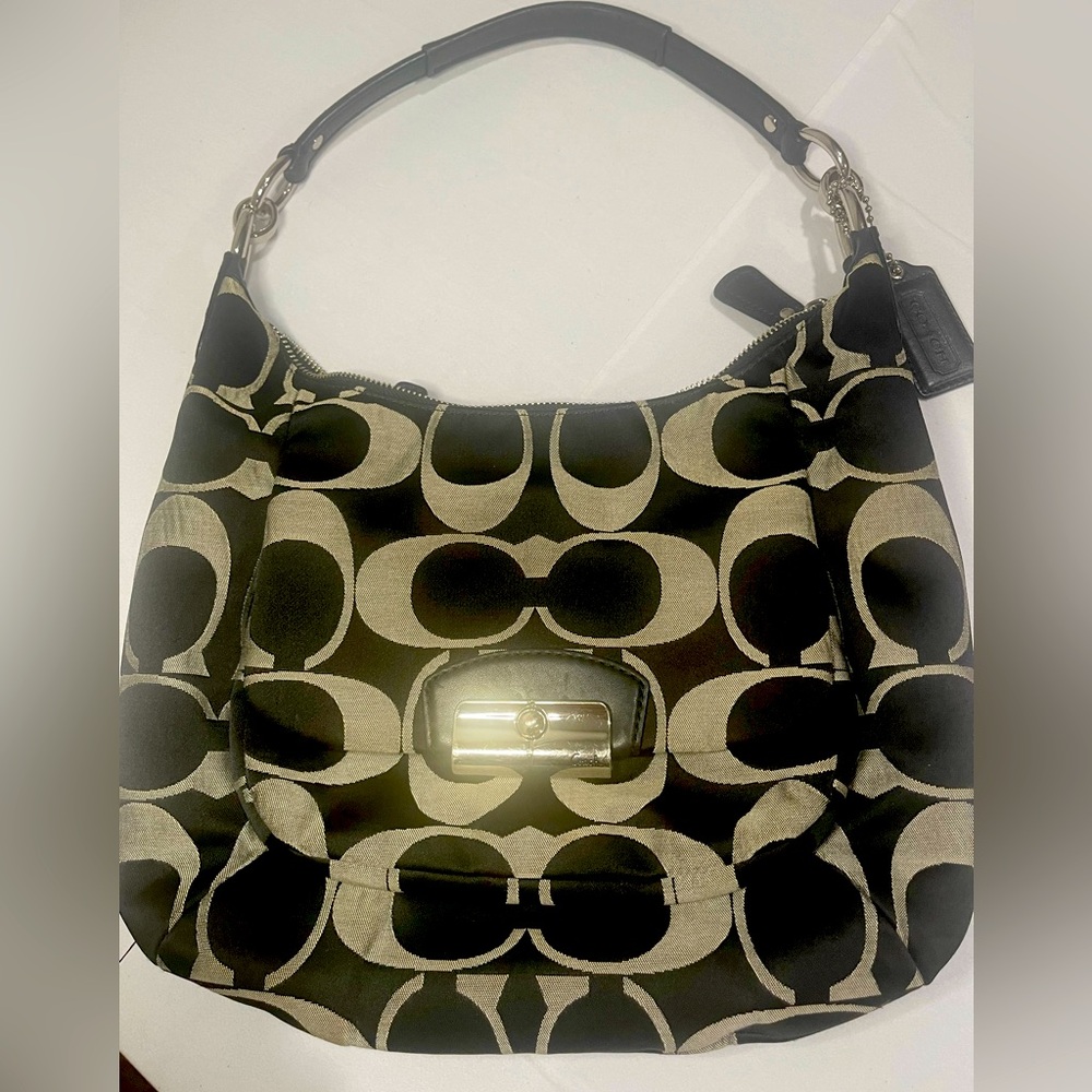 Coach purse with silver clean satin interior! EXCELLENT CONDITION!